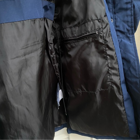 Arctic Expedition Mid Length 33” Down Parka Coat Navy XS no hood - Picture 16 of 16